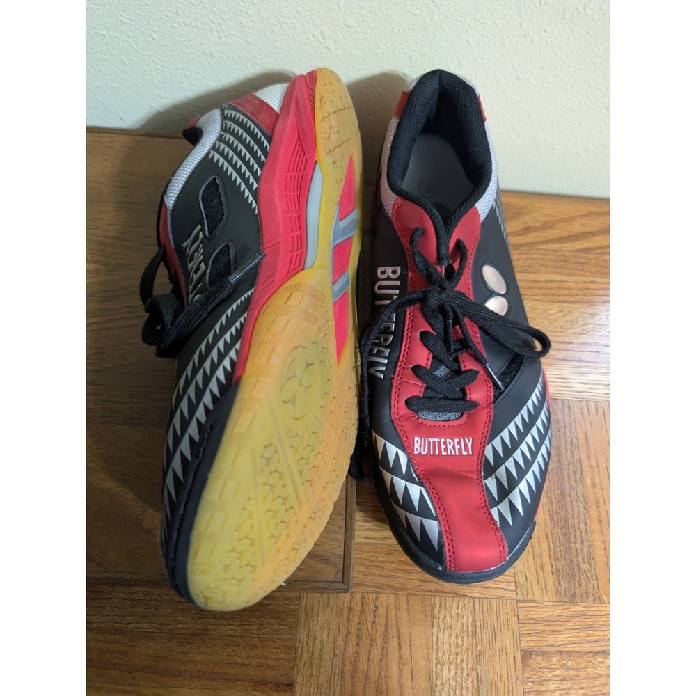 Butterfly Lezoline GIGU Table Tennis Shoes Unisex Shoe Black Red Size US 10.5 Jp - Picture 3 of 8